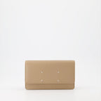 Maison Margiela, luxury wallet, gold chain wallet, designer accessory, upscale fashion