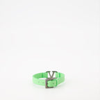 Valentino Garavani, VLogo, green leather bracelet, luxury accessories, signature bracelet