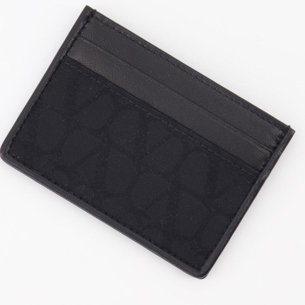 Valentino Garavani, monogrammed card holder, luxury accessories, black card holder, designer card holder