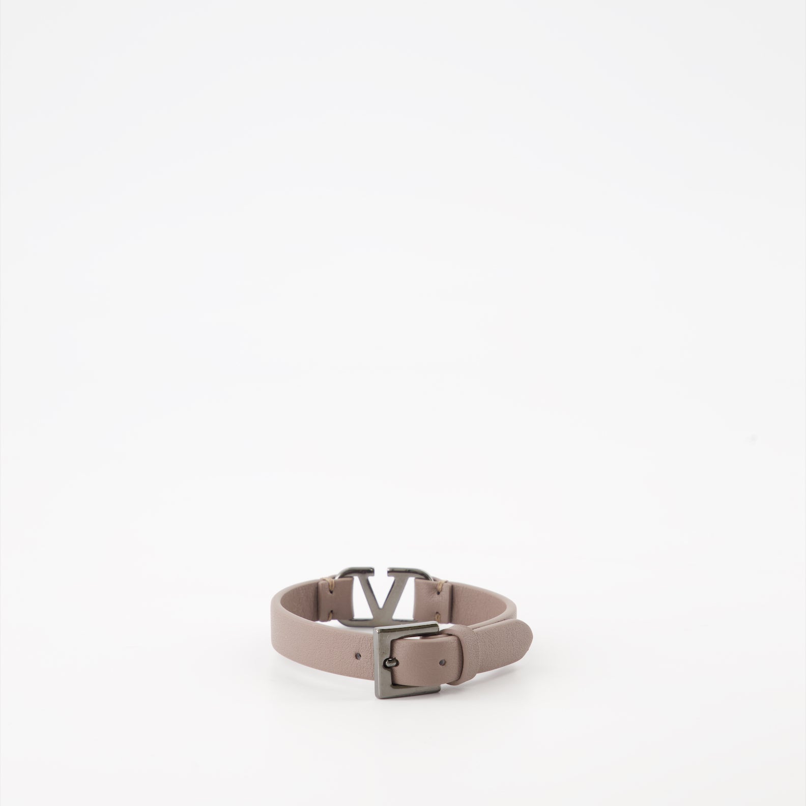luxury bracelet, Valentino Garavani, VLogo Signature, beige leather bracelet, designer accessories