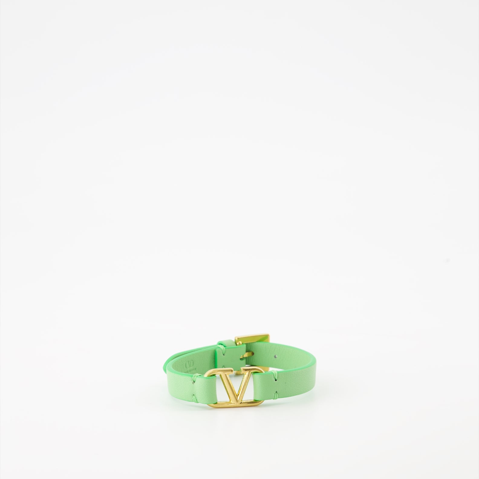 Valentino bracelet, VLogo bracelet, green leather bracelet, luxury accessories, designer jewelry