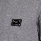 Dolce & Gabbana, gray logo T-shirt, luxury fashion, designer clothing, high-end casual wear