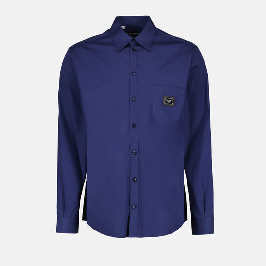 Dolce & Gabbana, classic shirt, blue shirt, luxury menswear, elegant shirts