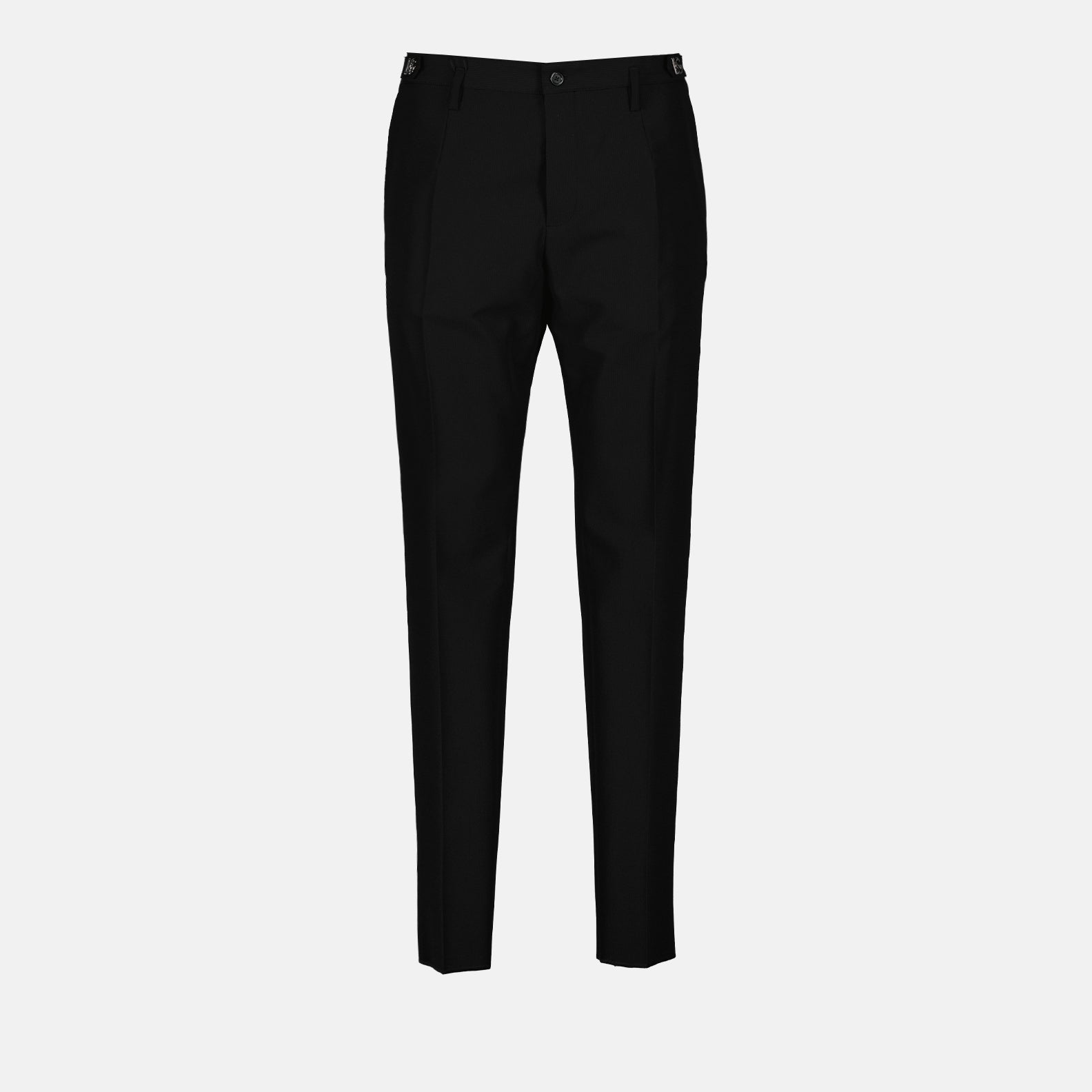 luxury trousers, Dolce & Gabbana, pleated black trousers, men's fashion, high-end clothing