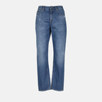 straight jeans, washed denim, Dolce & Gabbana jeans, luxury jeans, stylish jeans
