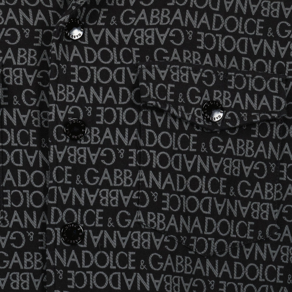 회색 모노그램 셔츠