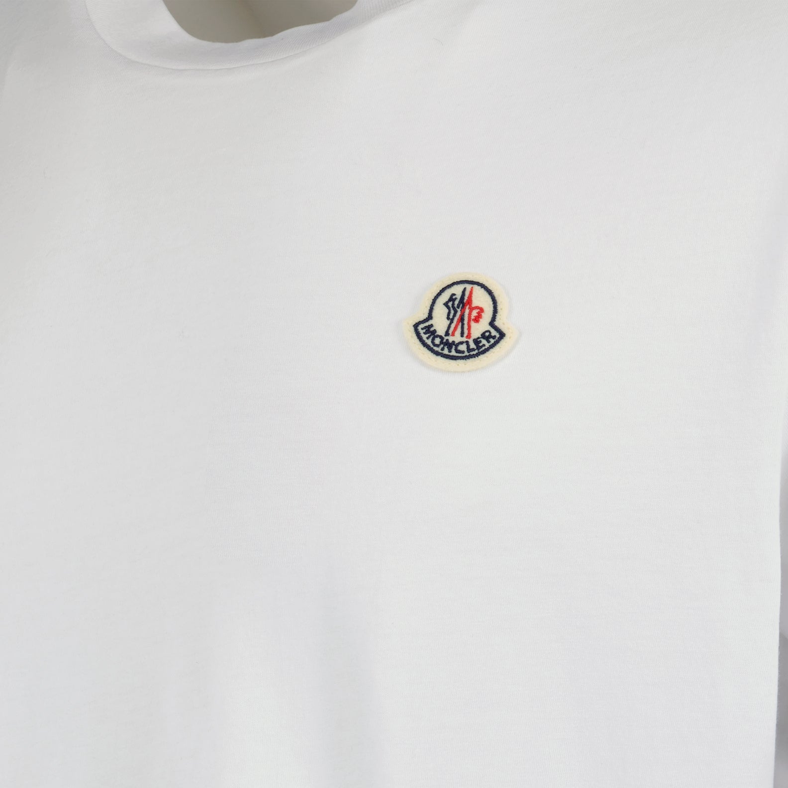 Moncler, logo T-shirt, luxury T-shirt, white T-shirt, premium menswear