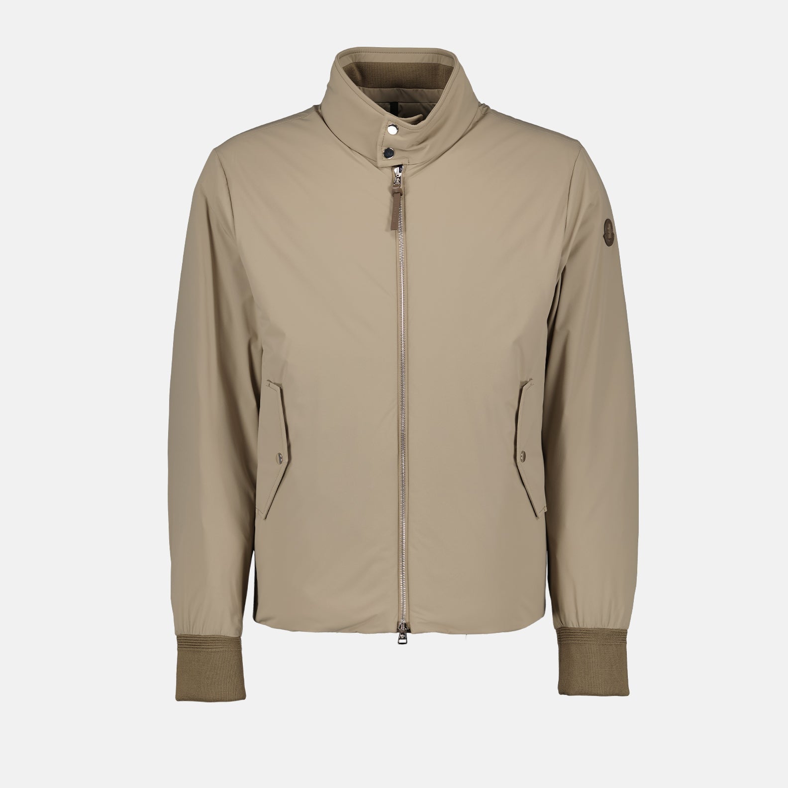 Image de la veste en nylon beige Albergian de Moncler pour hommes - Saison Printemps-Été 2024 - Vue de l'avant