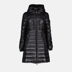 luxury down jacket, Moncler Amintore, long winter coat, designer outerwear, high-end fashion