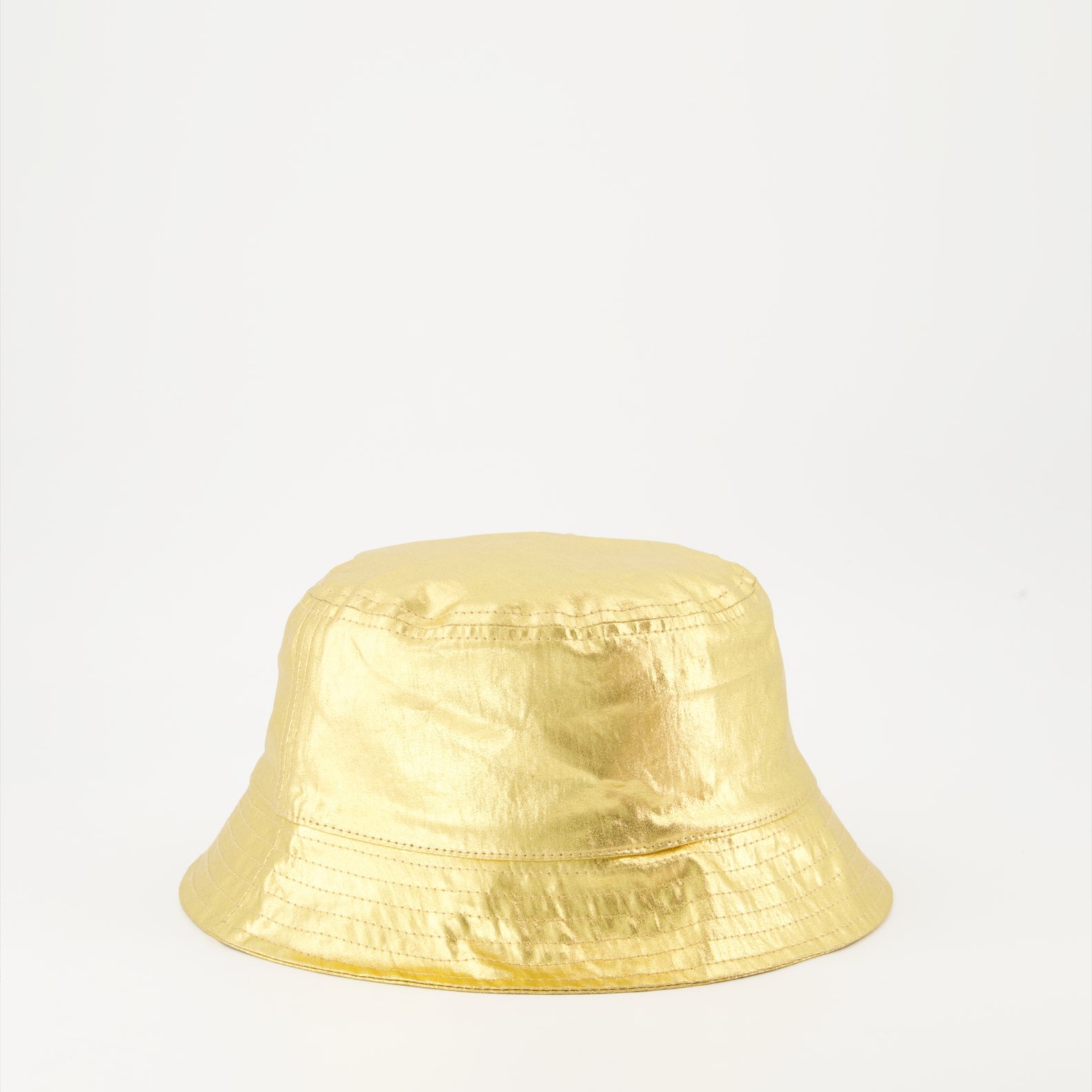 luxury bucket hat, Moncler accessories, golden hat, designer hats, cotton bucket hat