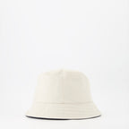 reversible bucket hat, luxury hat, Moncler hat, blue and white hat, high-end accessory