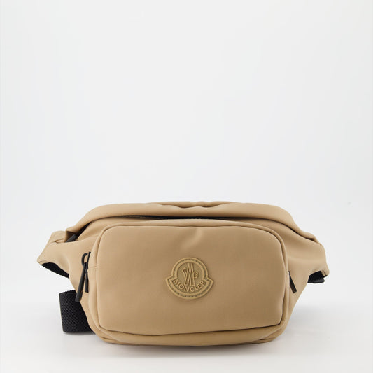 Moncler belt bag, nylon belt bag, brown belt bag, luxury accessories, designer belt bag