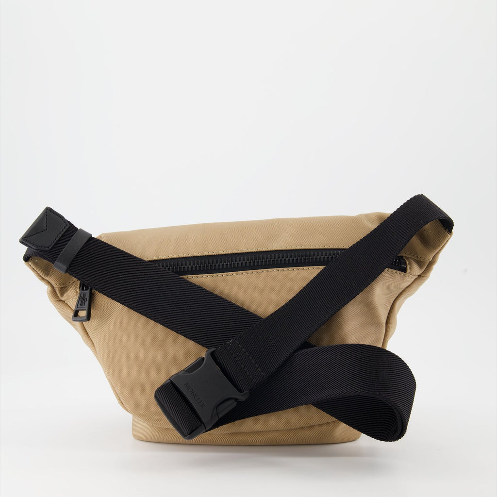 Moncler belt bag, nylon belt bag, brown belt bag, luxury accessories, designer belt bag
