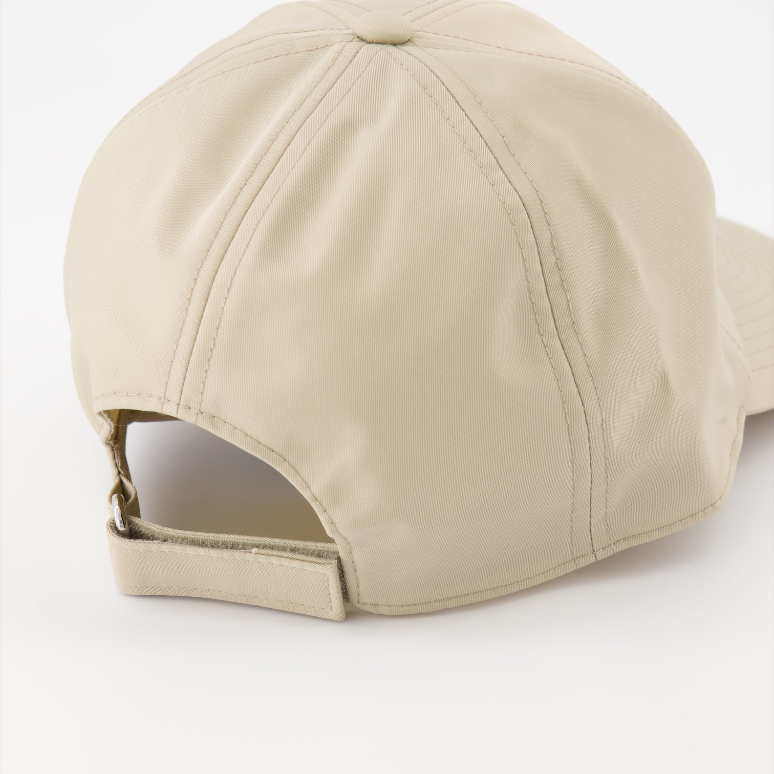 luxury cap, Moncler cap, beige logo cap, designer accessories, fashionable headgear