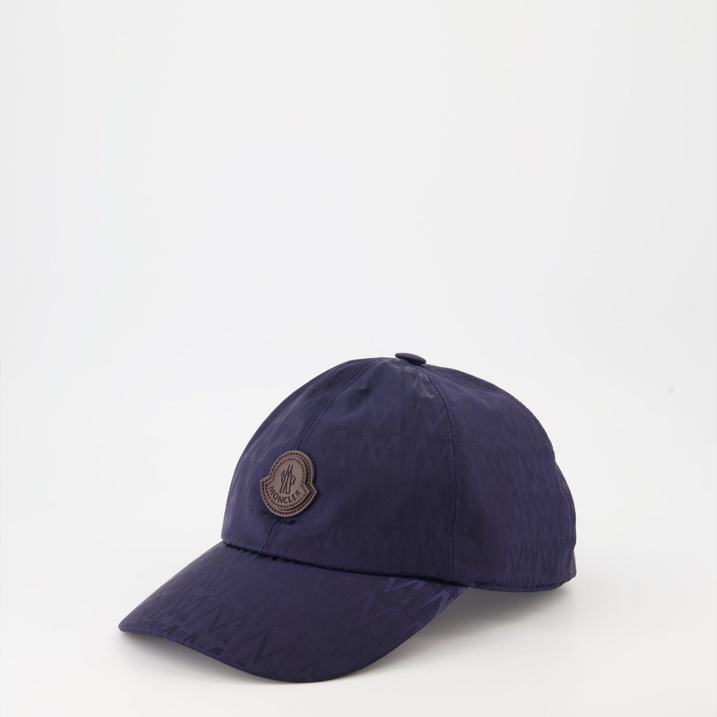 luxury cap, monogram cap, blue nylon cap, designer accessories, Moncler cap