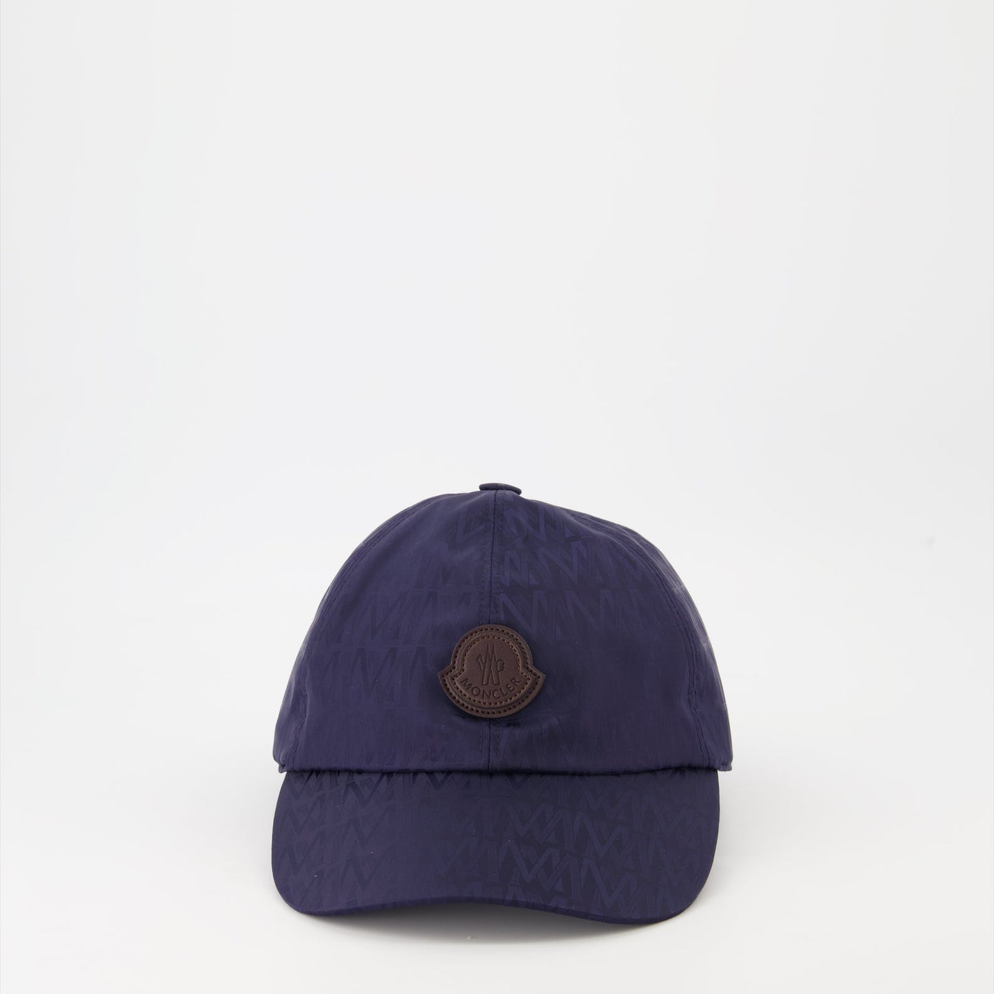 luxury cap, monogram cap, blue nylon cap, designer accessories, Moncler cap