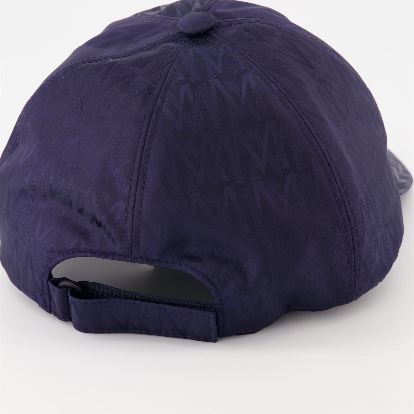 luxury cap, monogram cap, blue nylon cap, designer accessories, Moncler cap