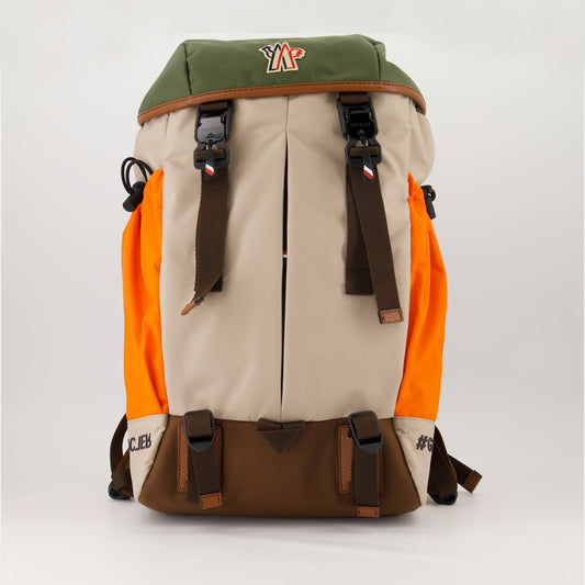   Nylon backpack, luxury accessories, Moncler backpack, stylish utility, high-end backpack  