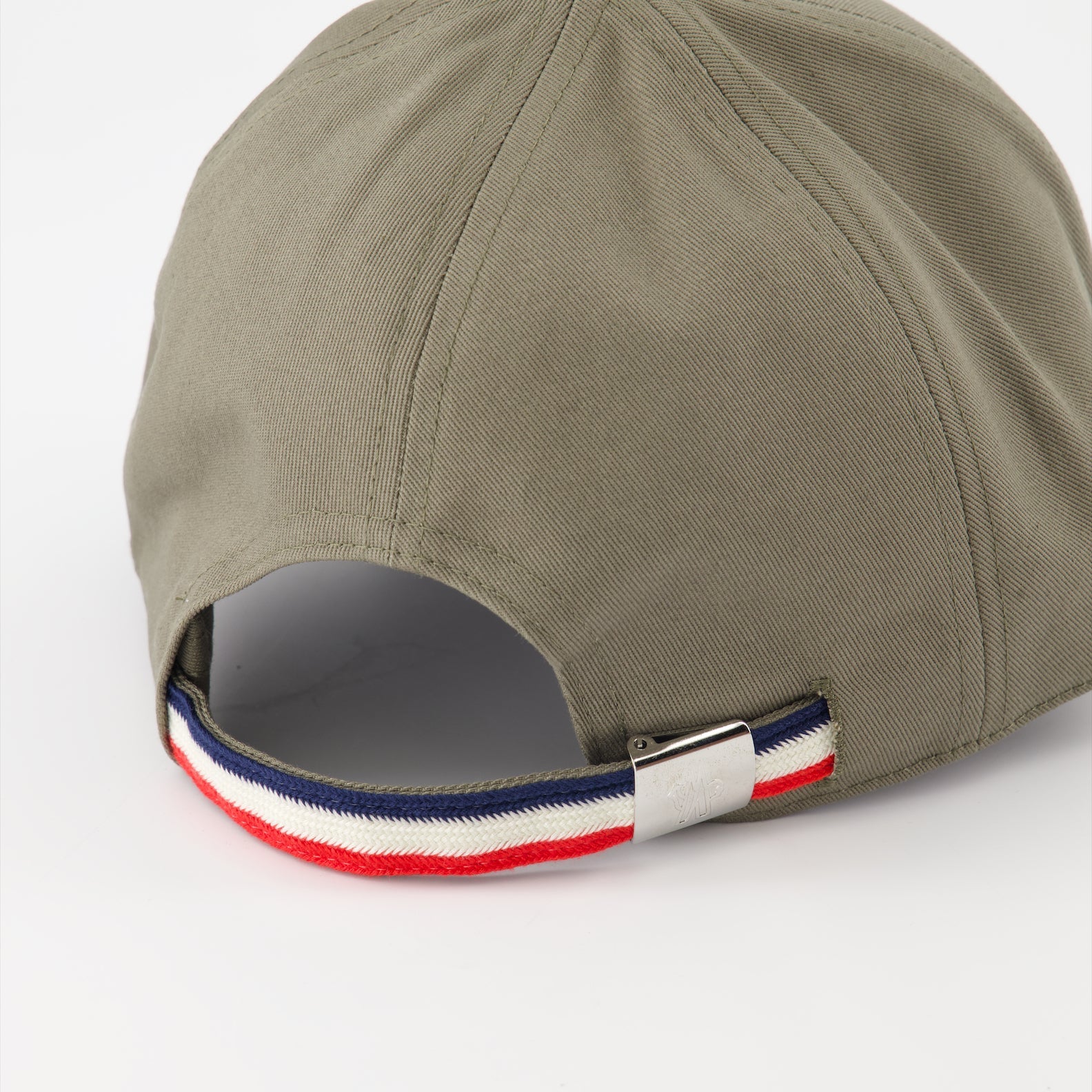 Moncler cap, khaki logo cap, luxury fashion cap, Moncler accessory, high-end cap