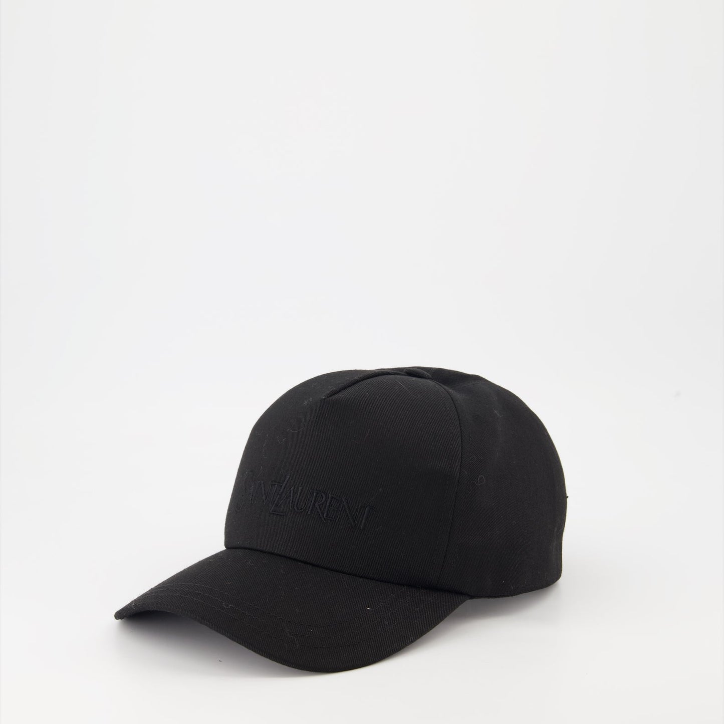 Saint Laurent cap, luxury baseball cap, logo cap, designer headwear, premium gabardine cap