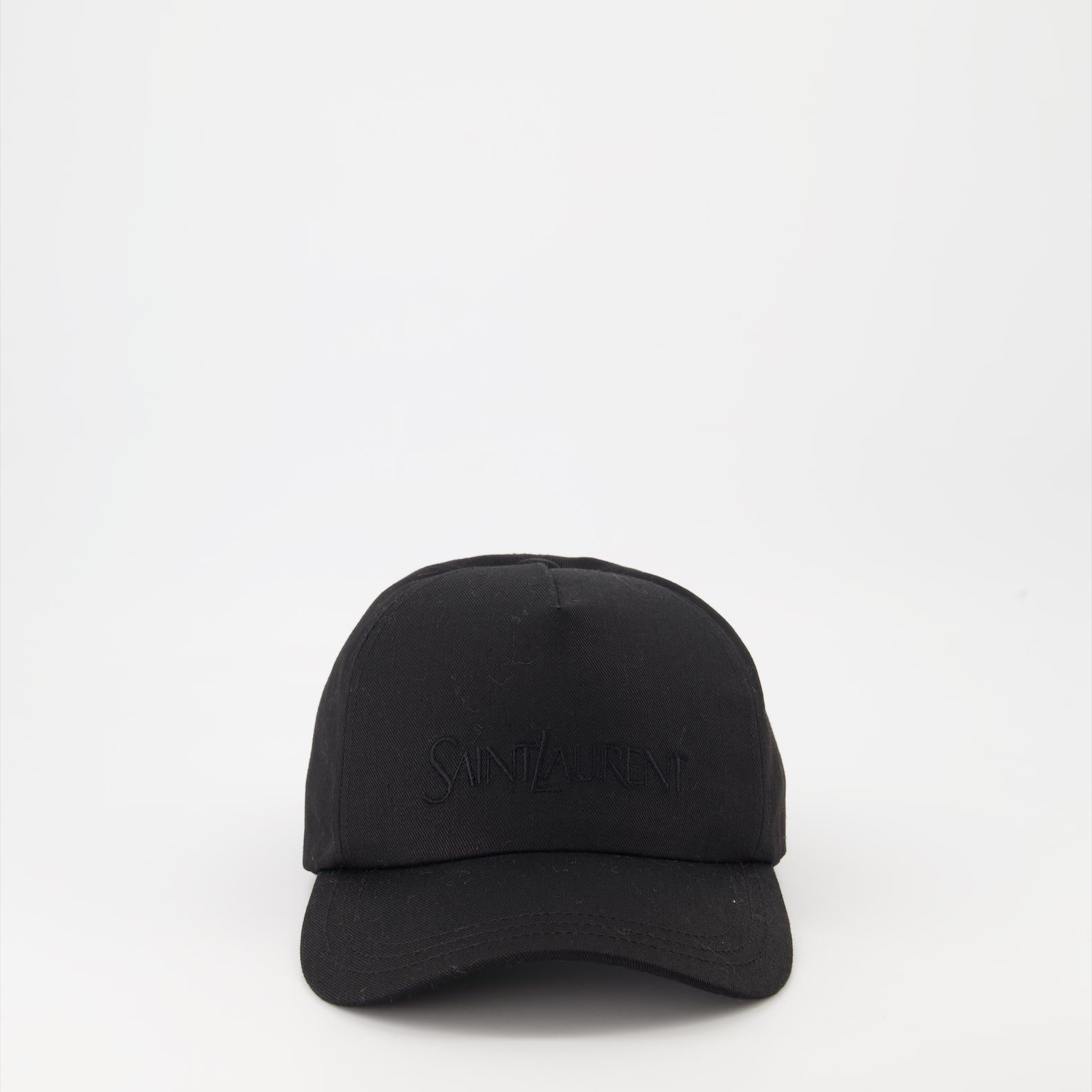 Saint Laurent cap, luxury baseball cap, logo cap, designer headwear, premium gabardine cap