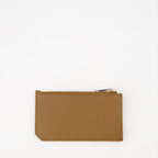 Imagen del tarjetero con cremallera de cuero texturizado Cassandre Shadow de Saint Laurent para hombres - Temporada Primavera-Verano 2024 - Vista trasera
