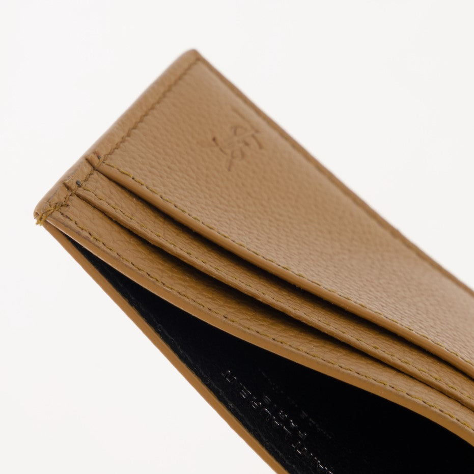 luxury cardholder, Saint Laurent cardholder, embossed leather cardholder, grainy leather accessories, designer cardholder