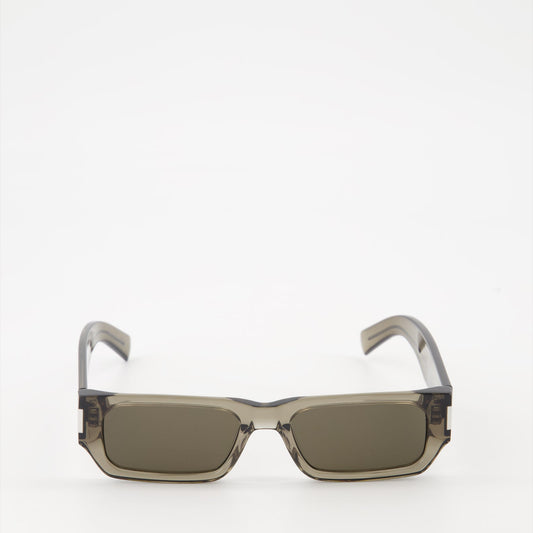 Saint Laurent, transparent sunglasses, luxury eyewear, UV protection, unisex shades