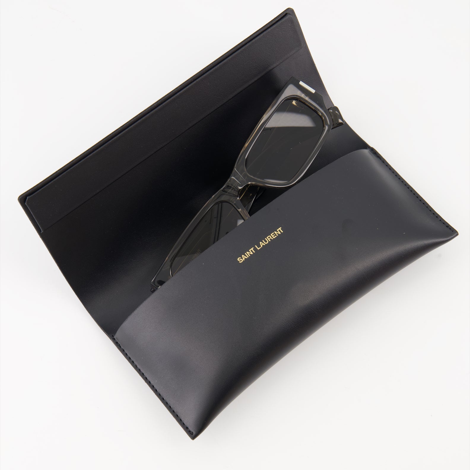 Saint Laurent, transparent sunglasses, luxury eyewear, UV protection, unisex shades