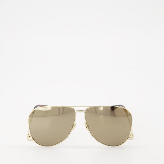 SL 690 sunglasses, gold frame sunglasses, Saint Laurent eyewear, unisex sunglasses, elegant sunglasses