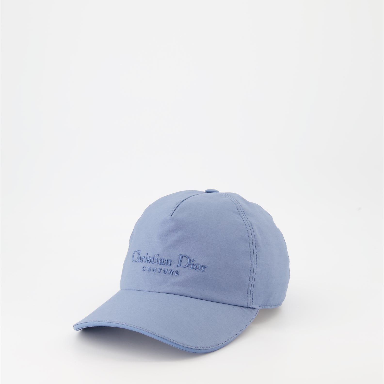 Dior cotton cap, blue couture cap, luxury headwear, designer cap, Dior accessory