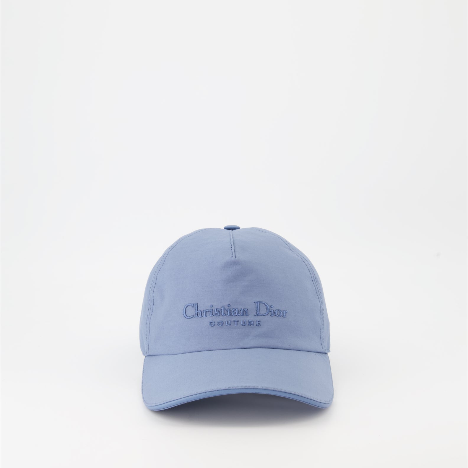 Dior cotton cap, blue couture cap, luxury headwear, designer cap, Dior accessory