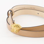Versace, Beige Leather Belt, Medusa Belt, Luxury Accessories, Designer Belt