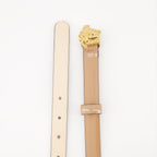 Versace, Beige Leather Belt, Medusa Belt, Luxury Accessories, Designer Belt