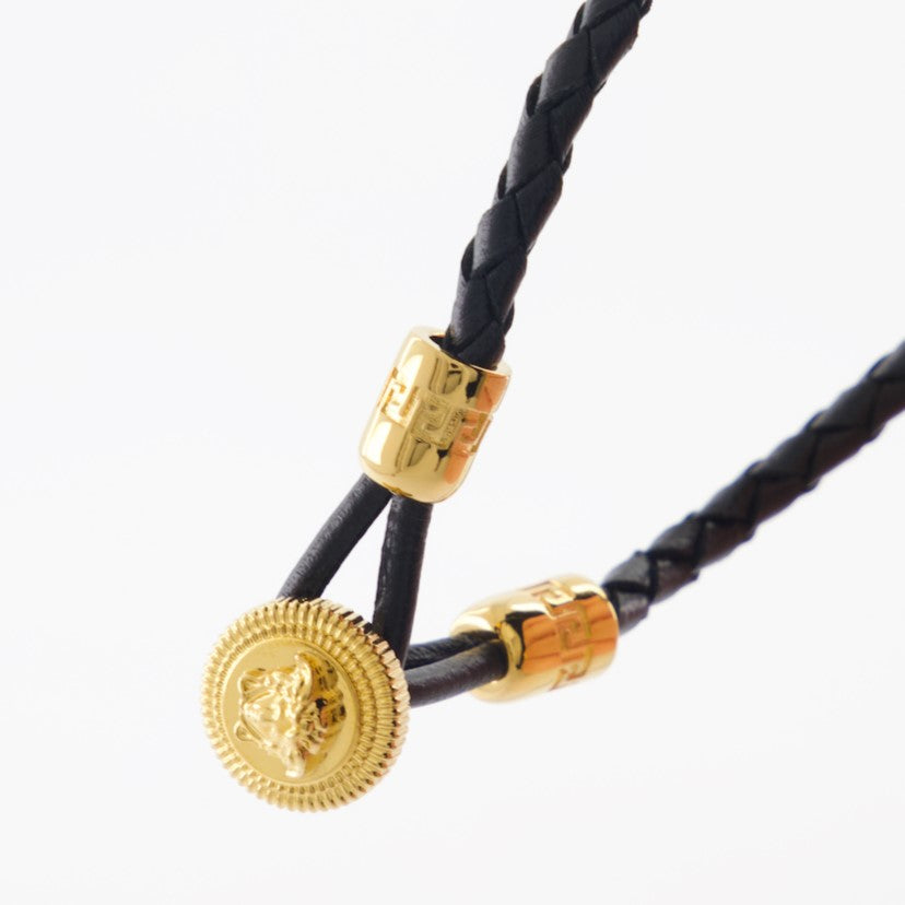 Versace bracelet, Medusa bracelet, leather cord bracelet, luxury accessories, designer bracelet