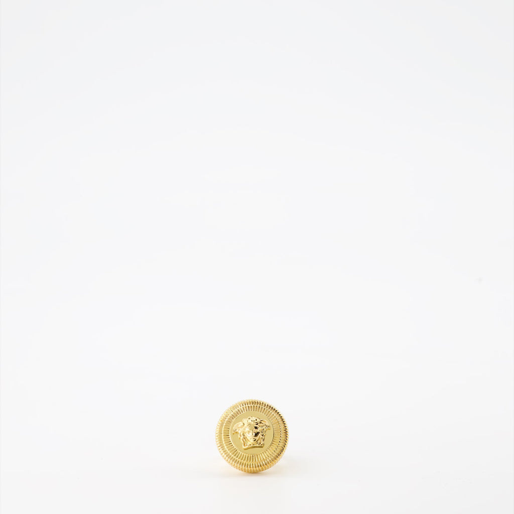 Versace ring, Gold Medusa ring, luxury jewelry, designer accessories, iconic Medusa