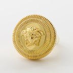 Versace ring, Gold Medusa ring, luxury jewelry, designer accessories, iconic Medusa