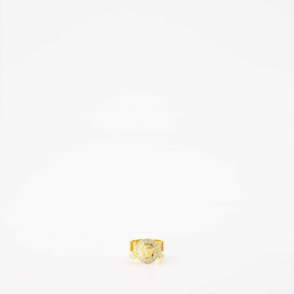 Versace, Medusa Greca ring, luxury accessories, designer jewelry, elegant ring