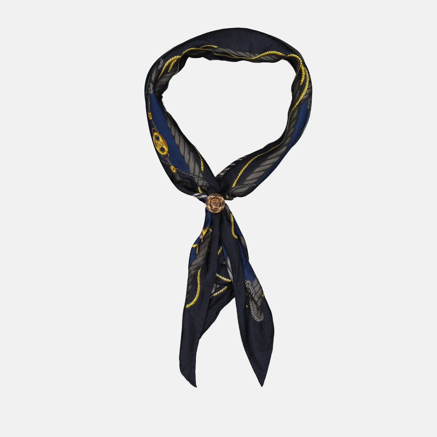 Versace, silk scarf, nautical scarf, luxury accessories, elegant scarf