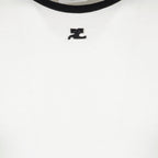 Courrèges, Contrast T-shirt, Reissue Collection, Luxury Fashion, Black and White T-shirt