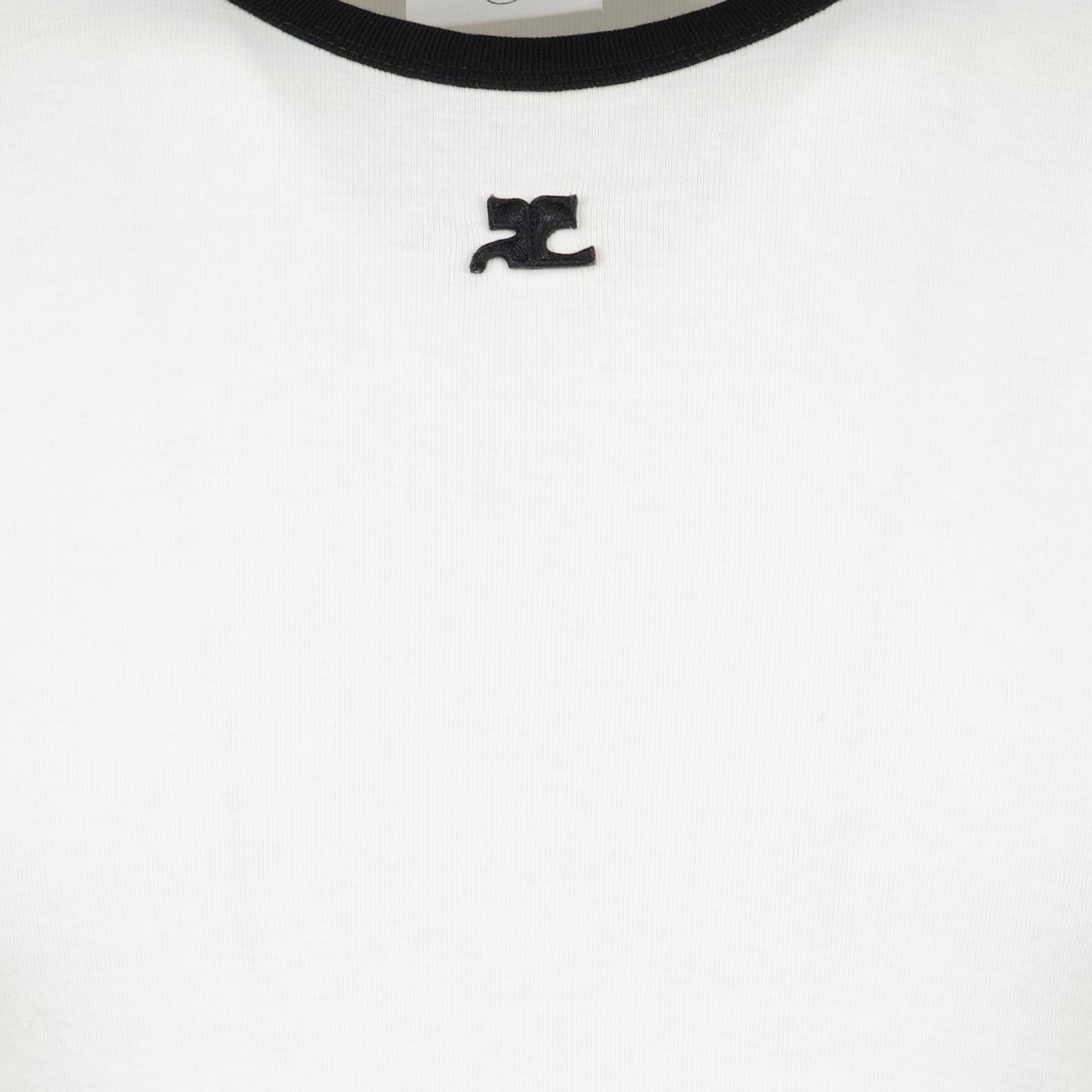 Courrèges, Contrast T-shirt, Reissue Collection, Luxury Fashion, Black and White T-shirt