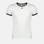 Courrèges, Contrast T-shirt, Reissue Collection, Luxury Fashion, Black and White T-shirt