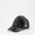 Immagine del Cappello in Vinile Nero Riedizione di Courrèges per Uomo - Stagione Primavera-Estate 2024 - Vista Fronte