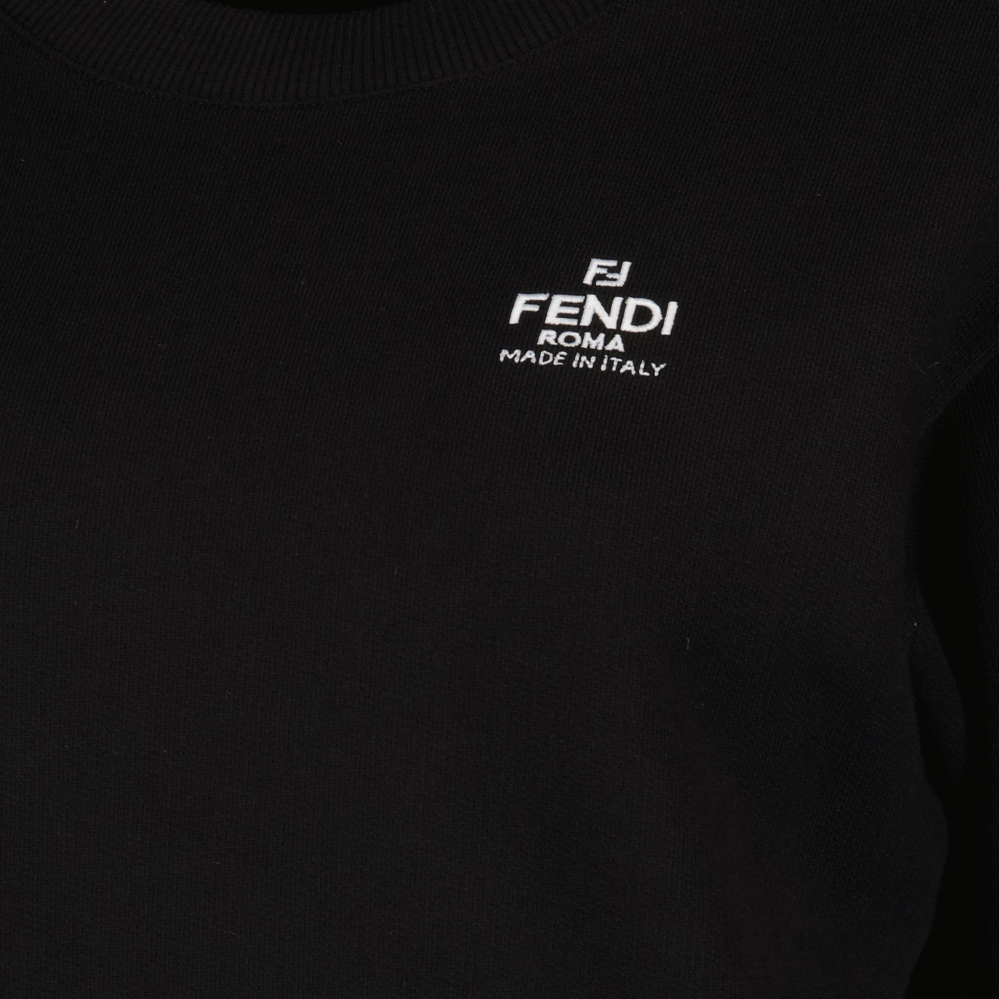 Fendi sweatshirt, luxury fashion, black sweatshirt, designer clothing, high-end apparel