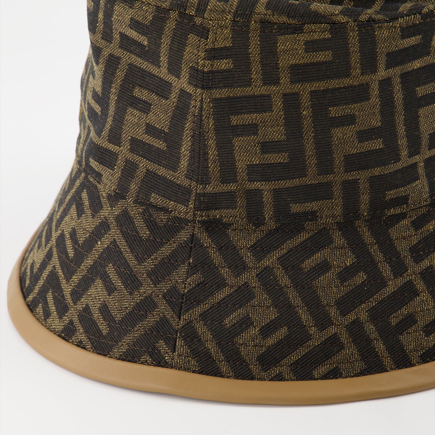 Fendi bucket hat, FF print hat, luxury accessories, designer hat, tobacco bucket hat