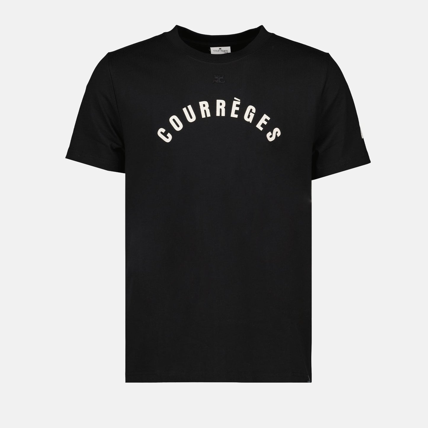 AC Straight T-shirt, Courrèges T-shirt, luxury black T-shirt, high-end menswear, designer T-shirt