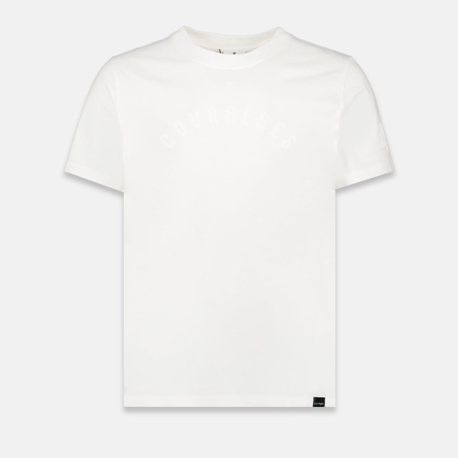 luxury T-shirt, Courrèges, AC straight, white tee, high-end fashion