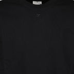 luxury sweatshirt, black cotton sweatshirt, Courrèges apparel, premium men's wear, sophisticated fashion