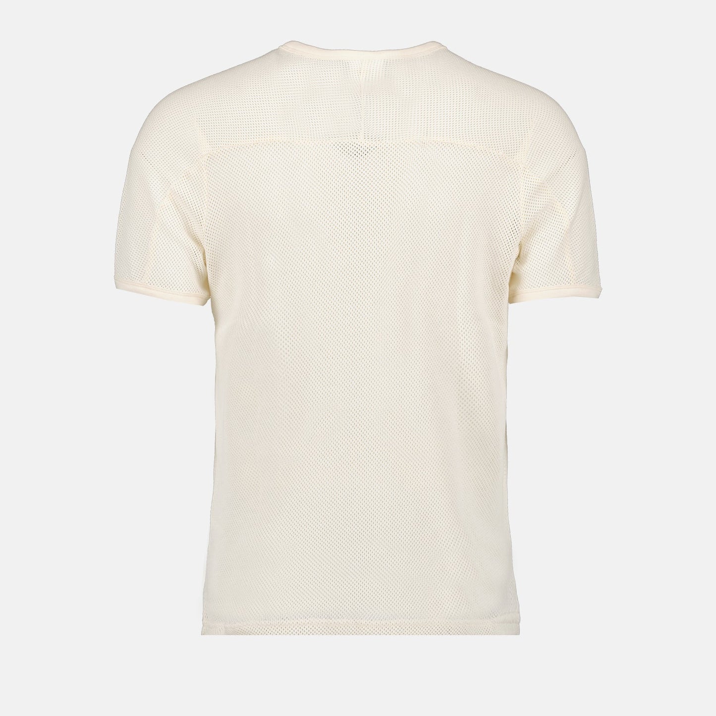 luxury t-shirt, mesh baseball shirt, Courrèges, beige t-shirt, high-end casual wear