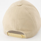 Courrèges cap, luxury cotton cap, classic beige cap, elegant accessories, high-end headwear